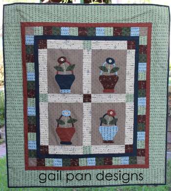 Flowers  in My Basket Applique Quilt Pattern