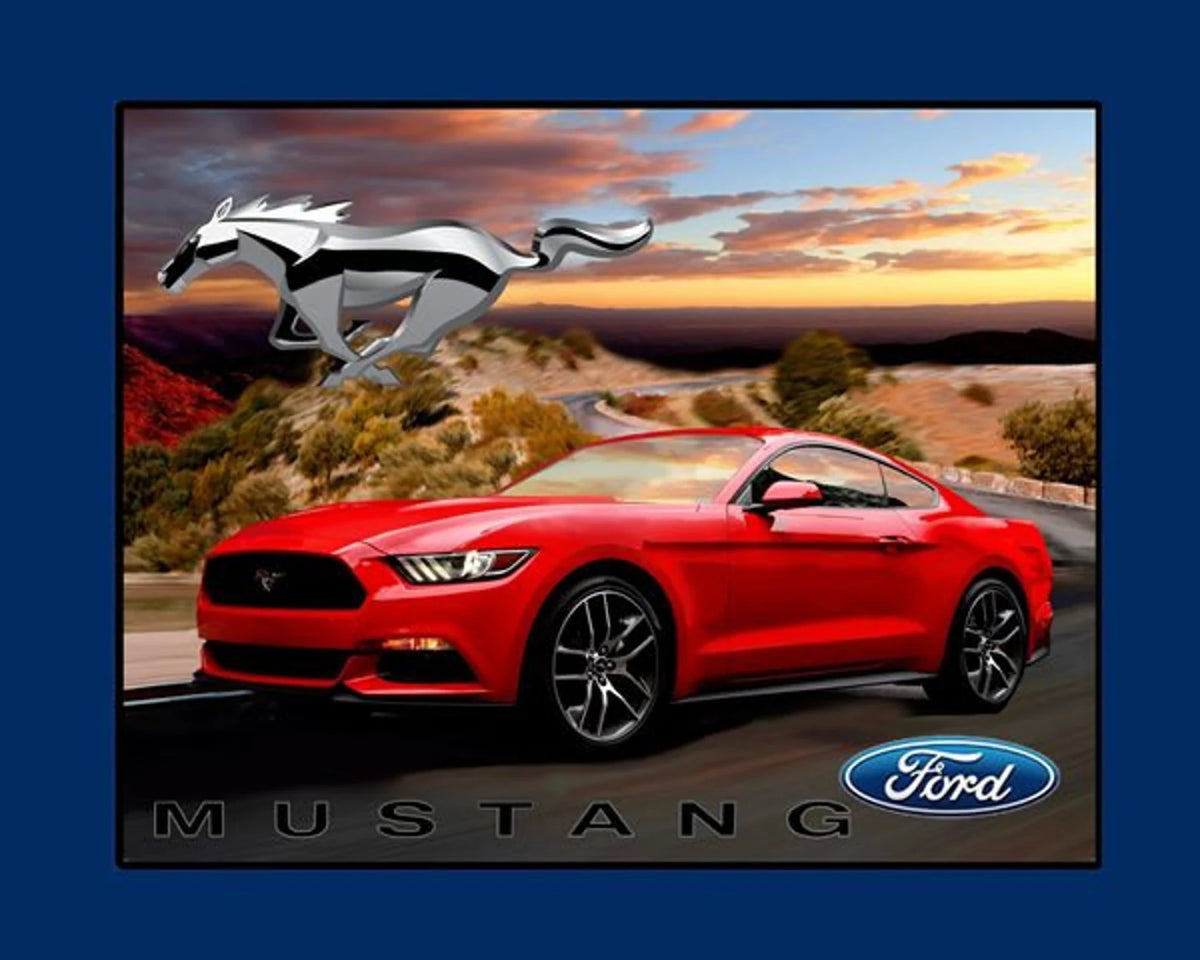 Red Ford Mustang Panel
