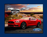 Red Ford Mustang Panel