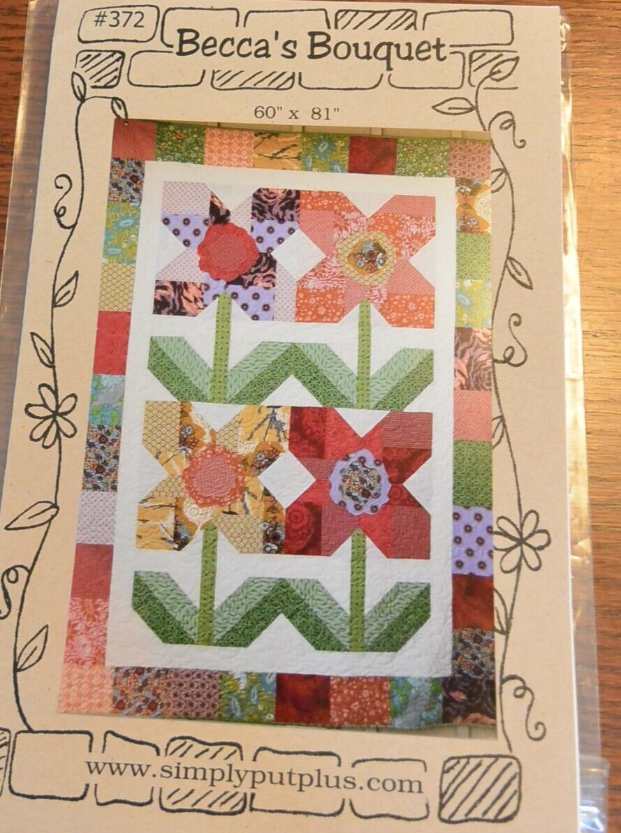 Simply Put Plus Becca's Bouquet Quilt pattern flowers pieced #372