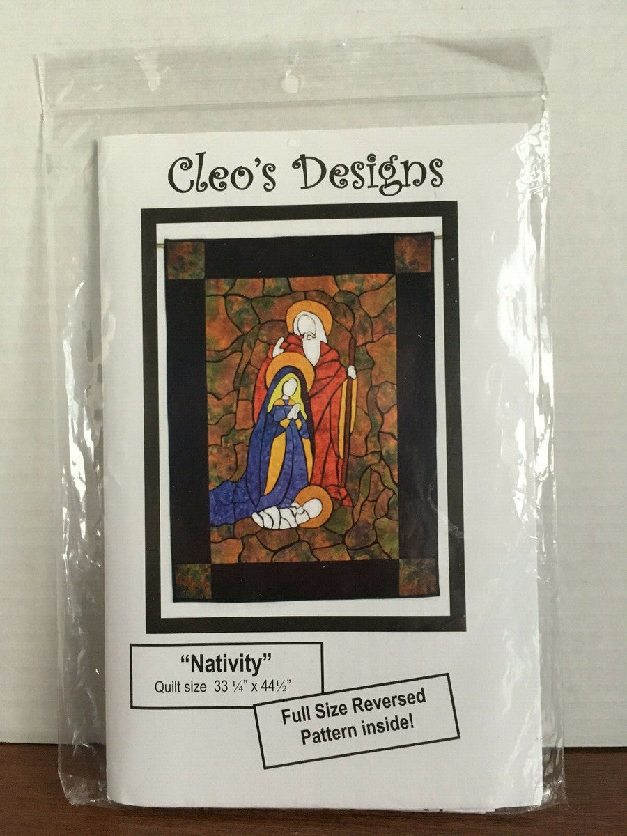 Cleo's Designs NATIVITY Quilt Pattern Full Size Reversed Pattern Wall Hanging