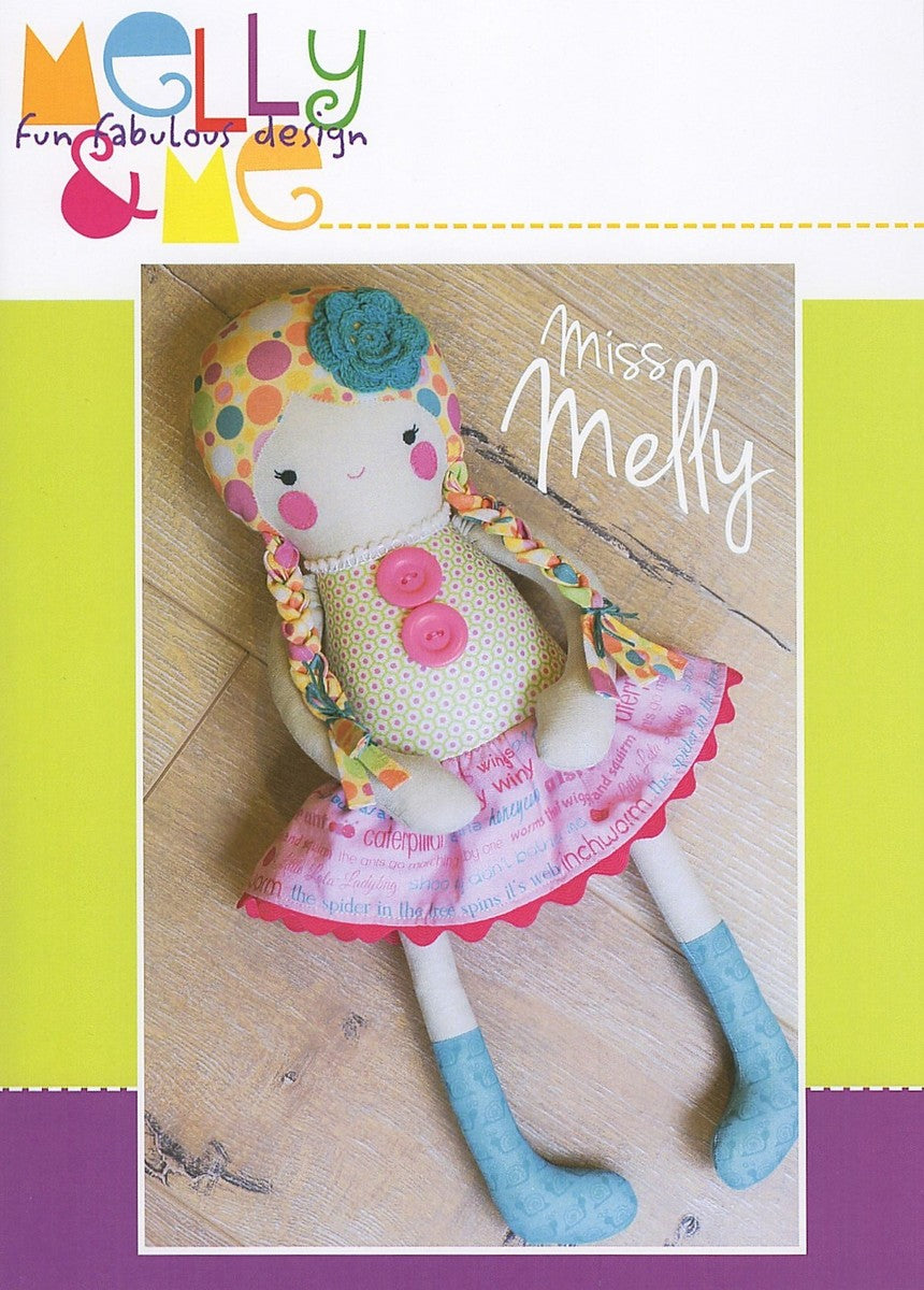 MISS MELLY- Sewing Craft PATTERN - Cloth Rag Doll