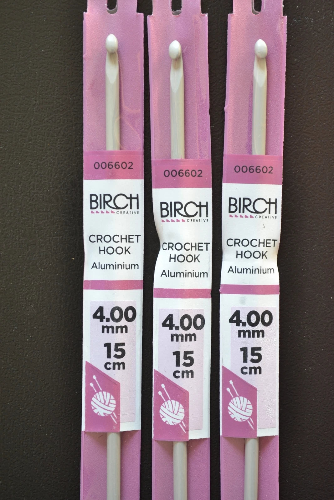 4mm BIRCH 15cm Aluminium Crochet Hook