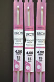 4mm BIRCH 15cm Aluminium Crochet Hook