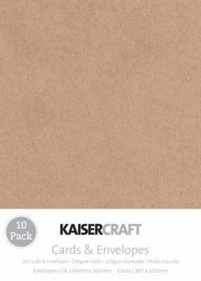 10 White A6 Cards and Envelopes 240gsm