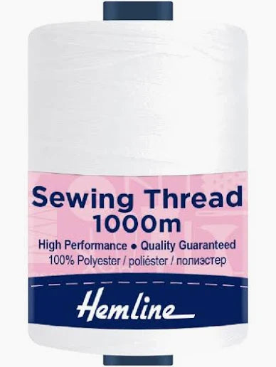 Hemline Sewing Thread 1000m White