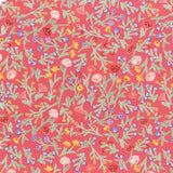 SIMPLE PLEASURES SCATTERED VINE NAVY - C16654-RASPBERRY - 100% Cotton