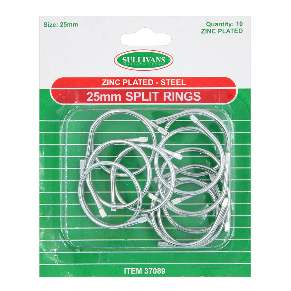 Sullivans 25mm Split Ring - Steel 10 Pcs