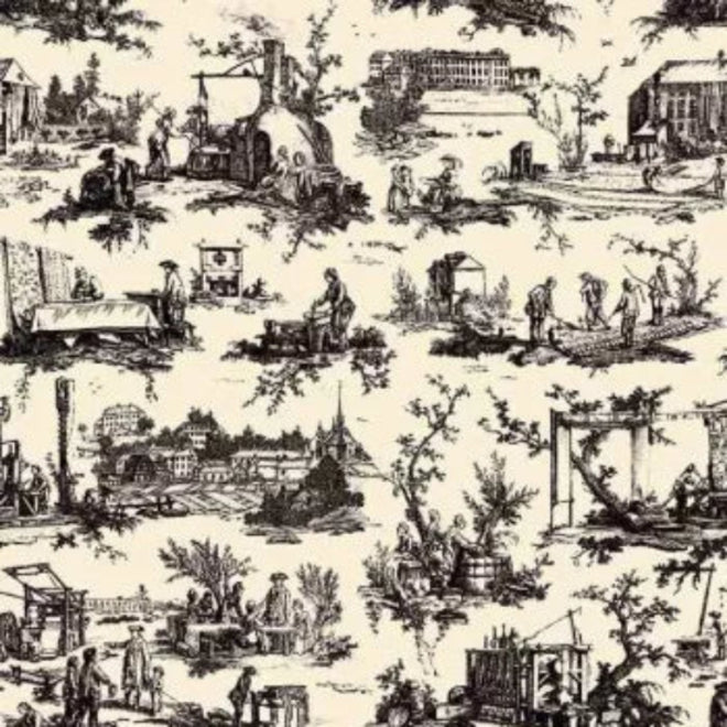 Sajou Toile De Jouy Les Travaux Manufacture