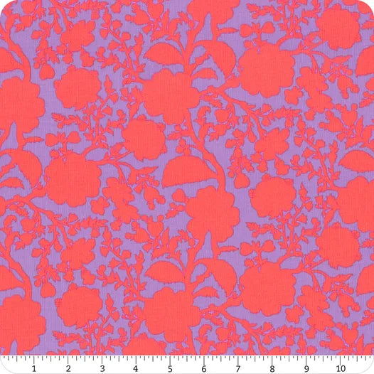 Tula Pink PWTP149 True Colours Wildflower - Purple/orange flowers Tigerlily