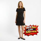 NAUGHTY OR NICE HOLLY BERRIES BLACK - C16263-BLACK - 100% COTTON