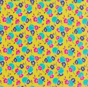 Mustard with Pink and Purple Flowers