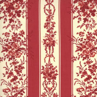 Floral Stripe in Red