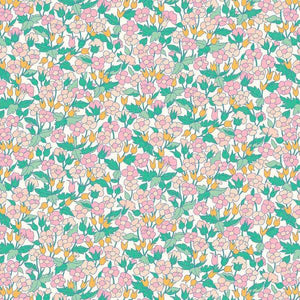 Liberty Cotton - Pink Floral Field