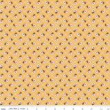 Floral Crosshatch on Yellow