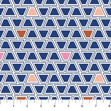 A Life In Pattern - Geometric Blue