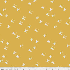 Doves on Yellow