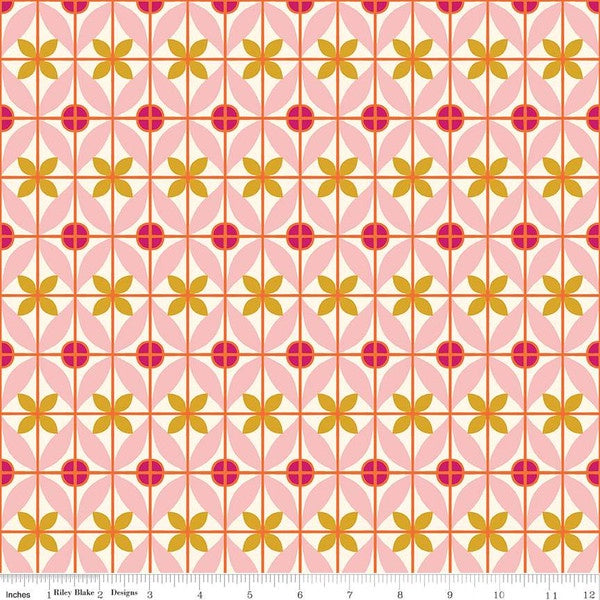 Pink and Mustard Tile