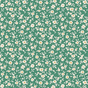 Liberty Cotton - Green Daisy Trail