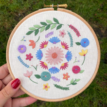 Load image into Gallery viewer, Floral Embroidery Kit