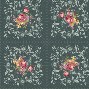 Grey Floral in a Square