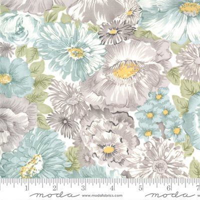 Large Blue and Grey Floral