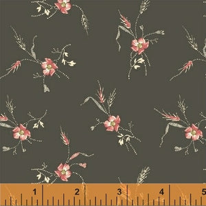 Annie - Red Floral on Brown